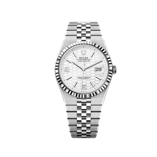 Rolex Watch | Land Dweller White Dial Silver