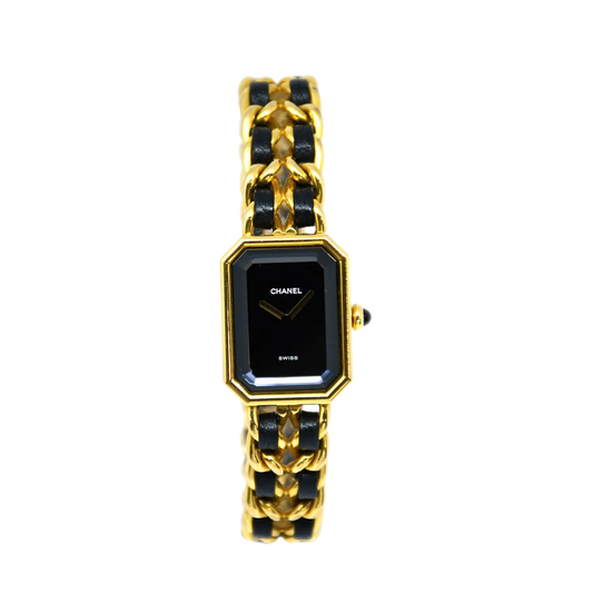 Chanel Watch | Chanel Première Black Yellow Chain Leather Strap