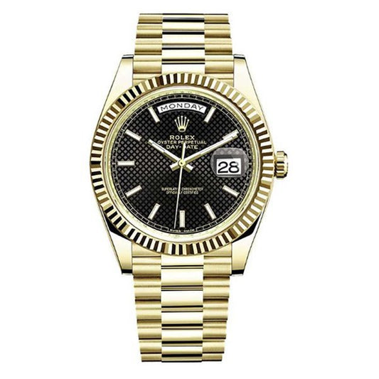 Rolex | Day-Date Diagonal Motif Stick Dial - Free & Fast UAE Shipping