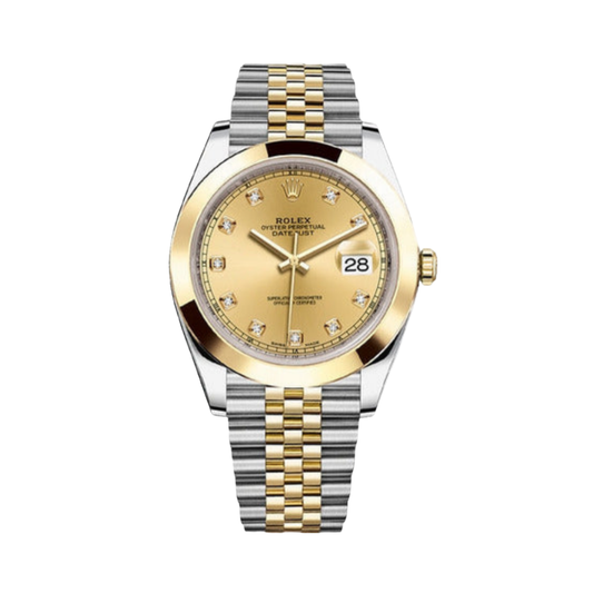 Rolex Watch | Datejust Gold Dial Silver Steel