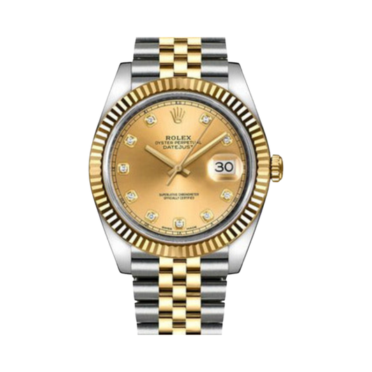 Rolex Watch | Datejust Gold Dial Steel