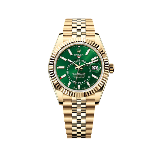Rolex Watch | Sky Dweller Yellow Gold Green Dial