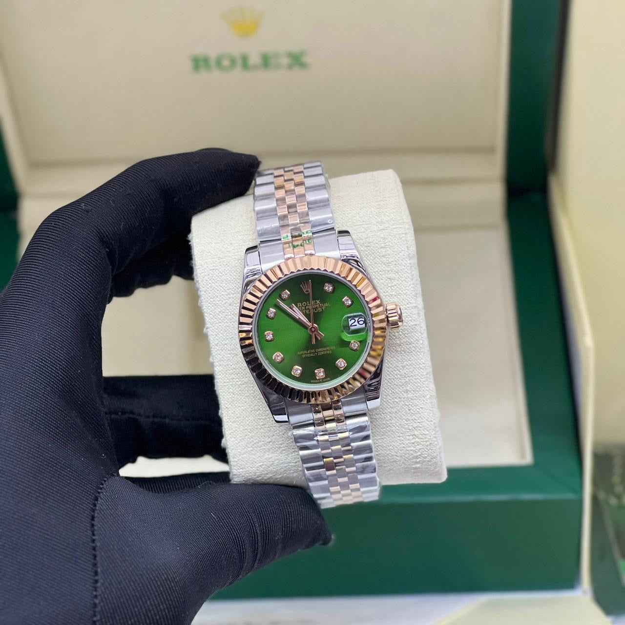 Rolex Watch | Datejust Olive Green Dial