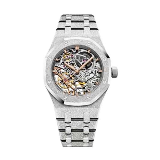 Audemars Piguet Watch | Royal Oak Selfwinding White Gold Diamond Bezel Black Dial