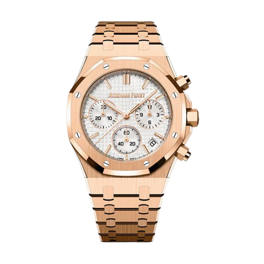 Audemars Piguet Watch | Royal Oak Selfwinding Chronograph Stainless Gold Steel White Dial