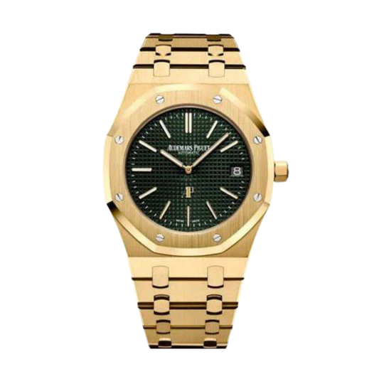 Audemars Piguet Watch | Royal Oak Selfwinding Chronograph Yellow Gold Green Dial