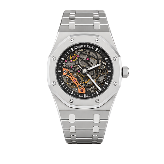 Audemars Piguet Royal Oak Skeleton Silver Black Dial Watch - image 1