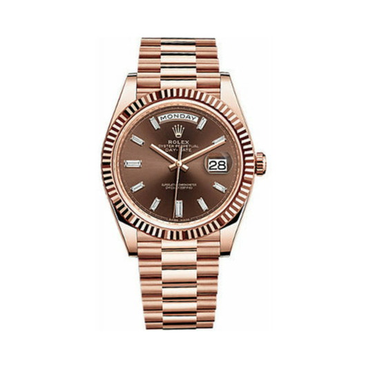 Rolex Watch | Day-Date Brown Dial Rose Gold
