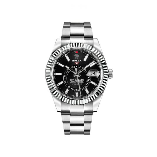 Rolex Watch | Sky Dweller Black Dial Silver Steel