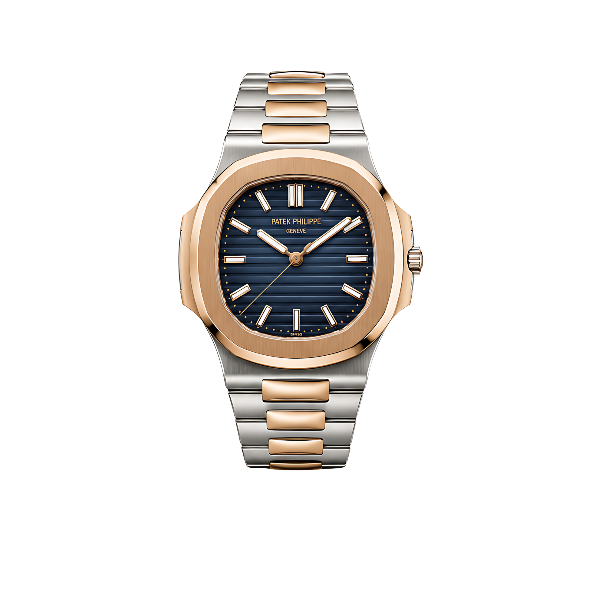 Patek Philippe Nautilus 5711 Blue Dial Two Tone Silver Rose Gold Watch - image 1