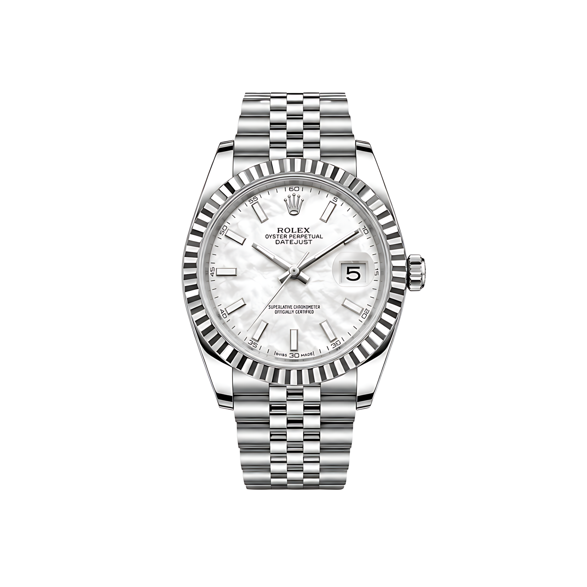 Rolex Datejust Mint White Dial Silver Watch - image 1