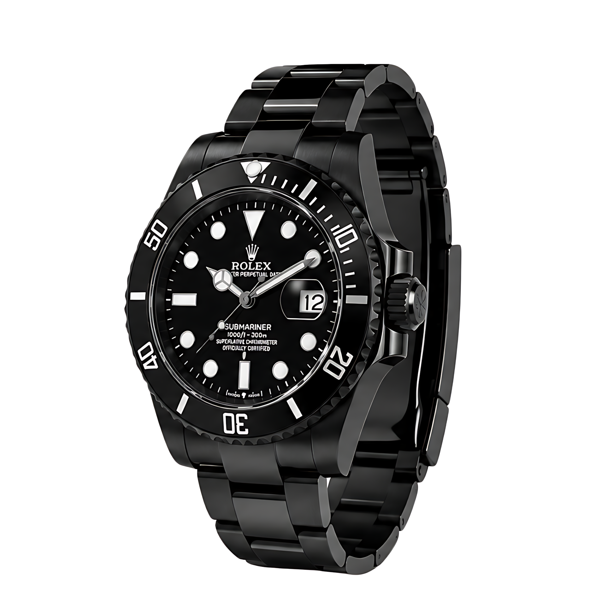 Rolex Submariner Date Black Dial Black Tone Watch - image 3