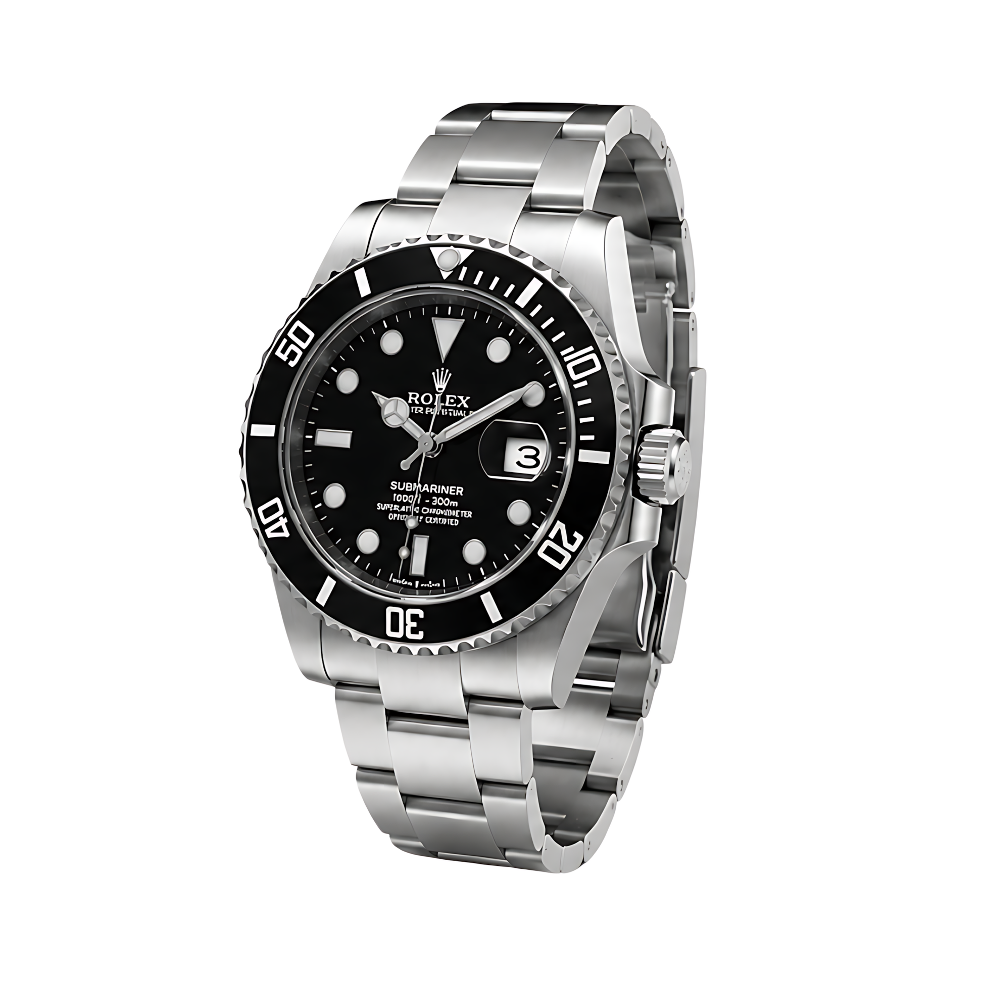 Rolex Submariner Date Black Dial Silver Watch - image 2