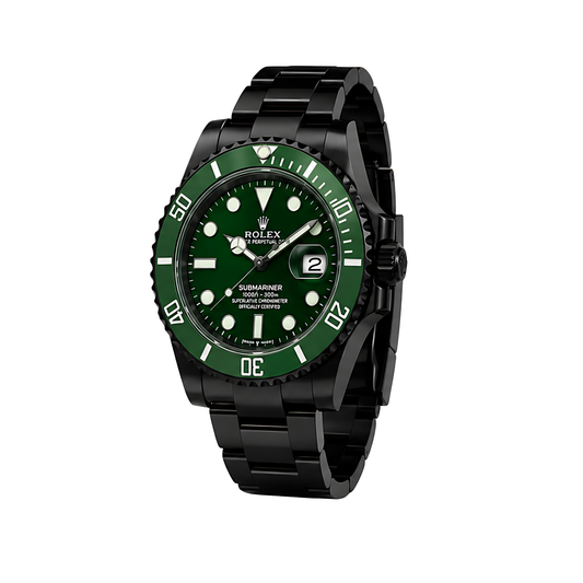 Rolex Submariner Date Green Dial Green Bezel Black Watch - image 2