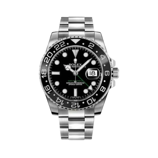 Rolex Watch | GMT-Master II Black Dial Silver Steel