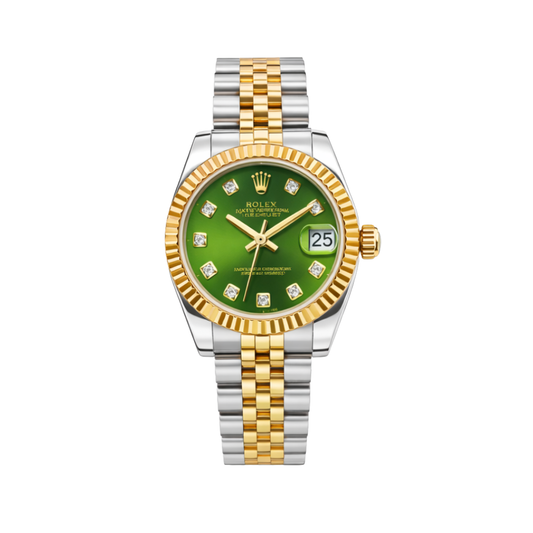 Rolex Watch | Rolex Datejust  White&Gold-Dial Olive-Green