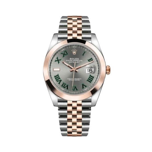 Rolex Watch | Datejust Grey Rose Gold Steel