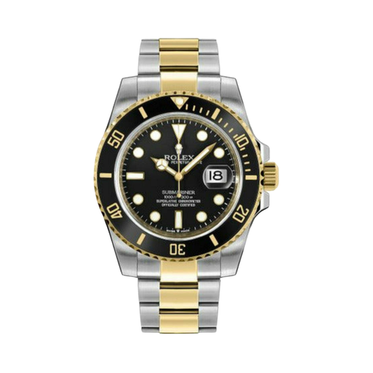 Rolex Watch | Submariner Date Black Dial Gold Silver