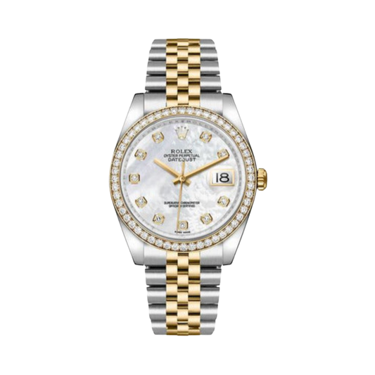 Rolex Watch | Datejust White Dial Diamonds Steel